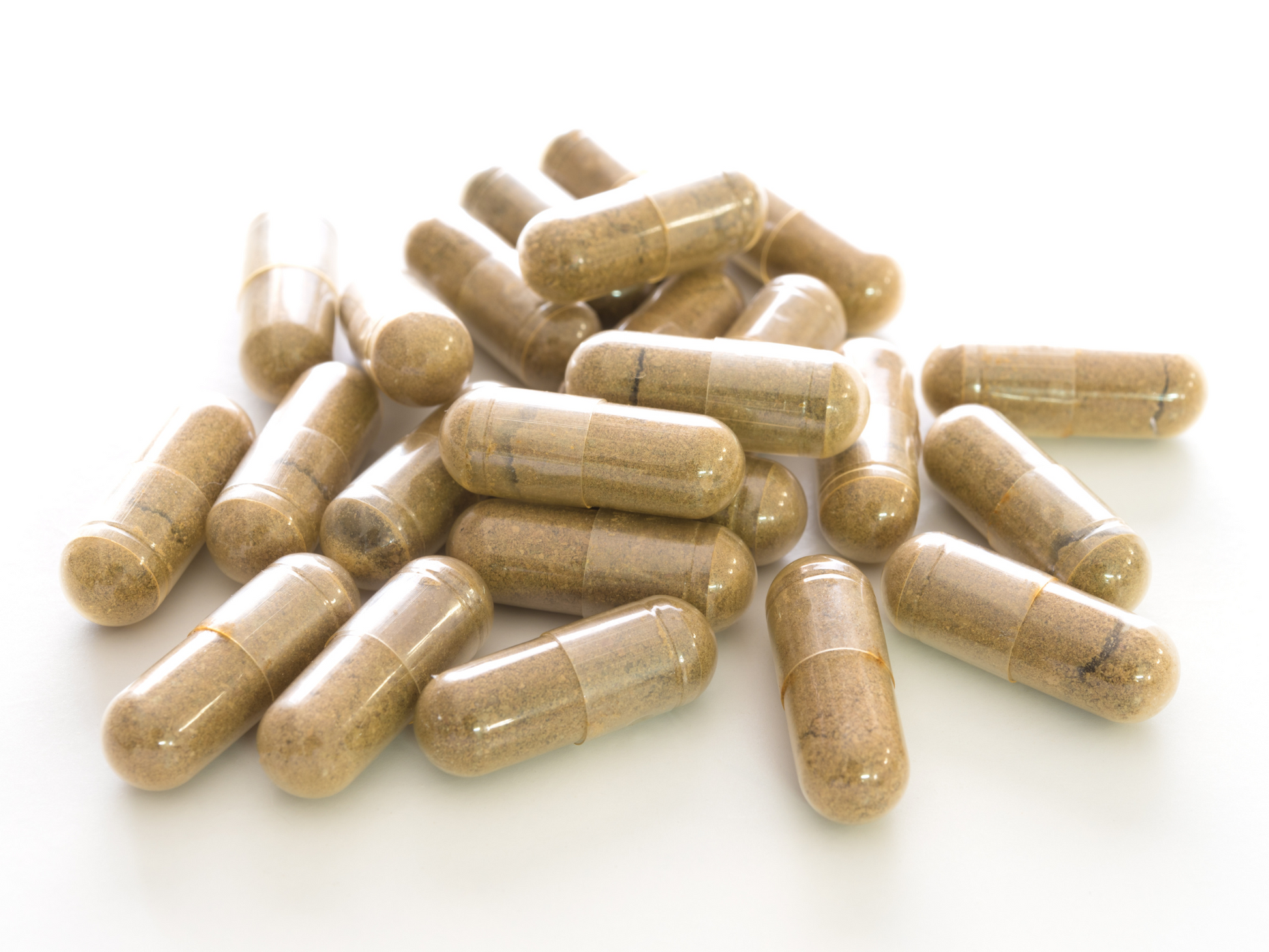 White kratom capsules